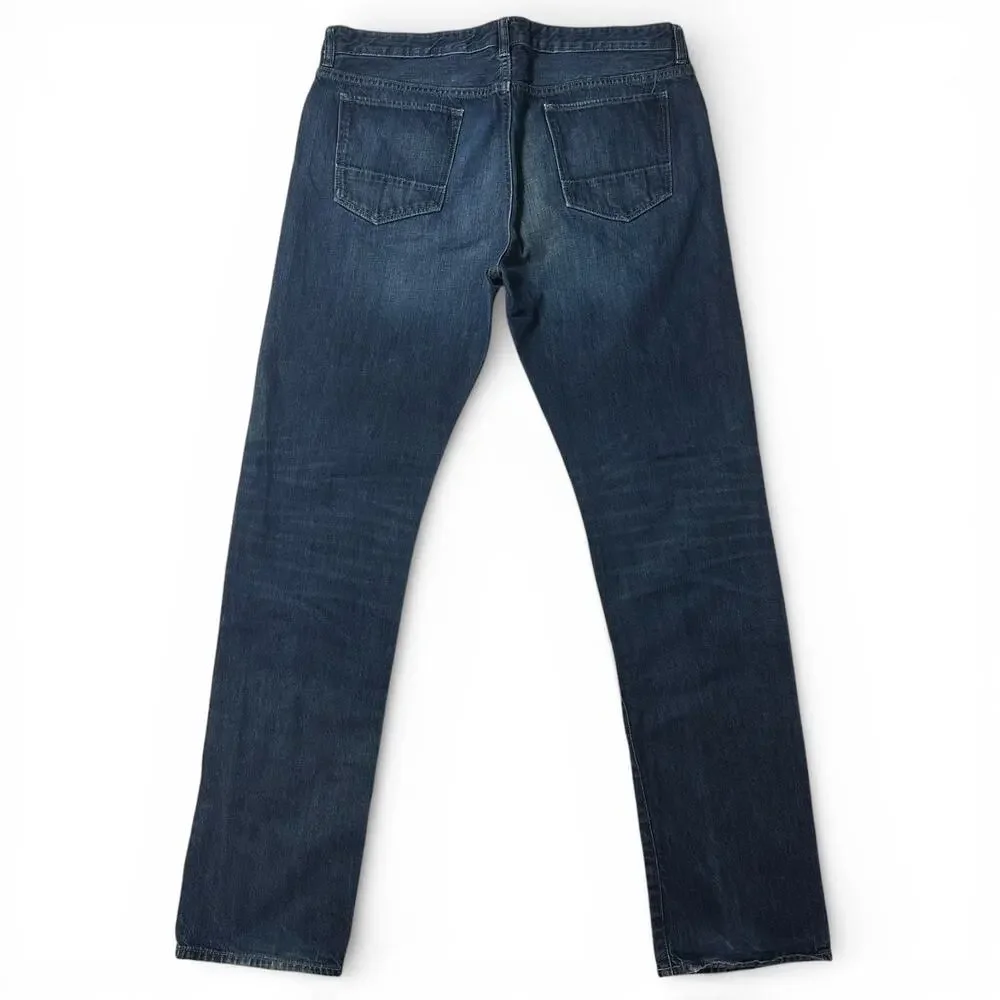 Banana Republic Heritage Jeans Mens Actual Size 36x34 Blue Denim Buttonfly